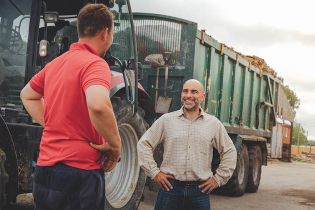 Talking to a farmer