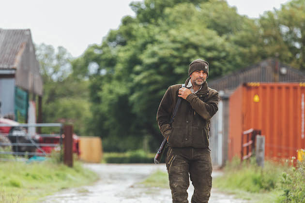 air rifle in farmyard
