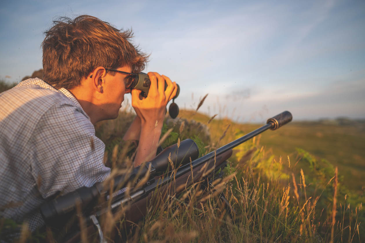 Royal Warrant binoculars in use