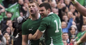 jamie Heaslip and Fergus McFadden Ireland