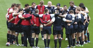 England huddle