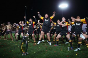 The Super Rugby Champs: The Waikato Chiefs celebrate