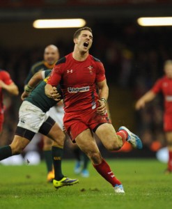 Frustration: George North had a tough evening