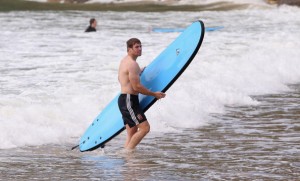 Surf's up: Halfpenny and the Lions relax in Noosa