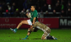 Quick feet: Simon Zebo returned to action