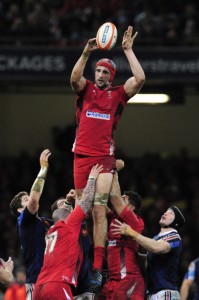 Lineout king: Charteris helped Wales dominate