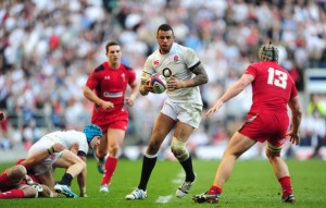 Enjoying form: Courtney Lawes with the ball in hand
