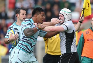 Scrapping back then: Tom Calladine and Manu Tuilagi in 2012