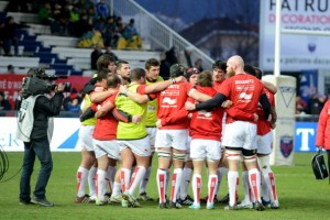 For the drop: Biarritz have been relegated from the Top 14