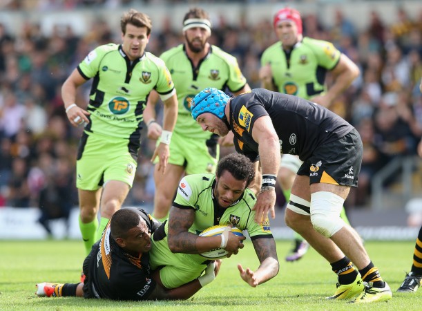 Physical flanker: Haskell will have to be on top form when he clashes with Harlequins and Robshaw