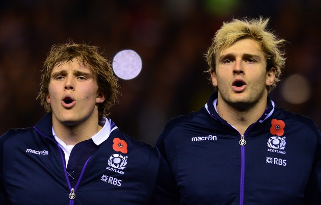 Brothers in arms: The Gray brothers put in a superb performance in the second row together