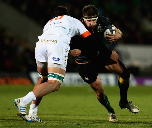 Getting up and doing it again: Tom Wood plays a lot of club and Test rugby
