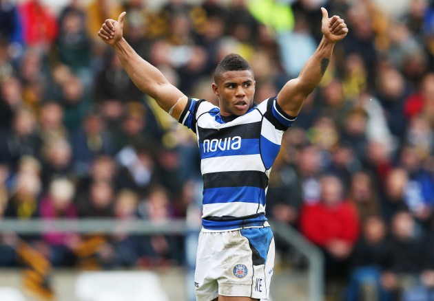 Hands up: Kyle Eastmond in action for Bath