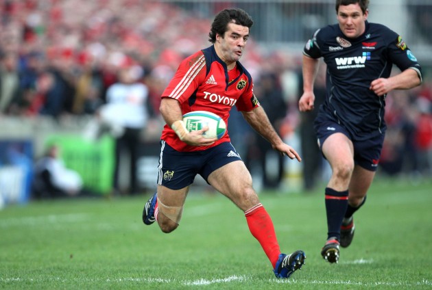 Stepping out: Brian Carney in action for Munster in 2007
