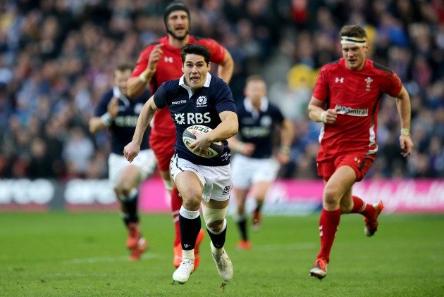 Up the tempo: Sam Hidalgo-Clyne changed Scotland's pace at 9