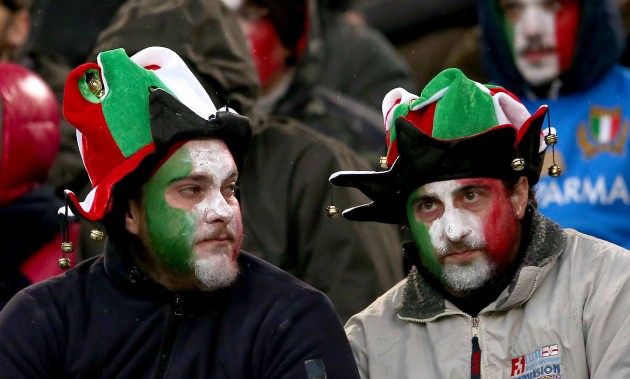 Gloomy outlook: There was precious little for fans in Rome to smile about. (Photo: Inpho)