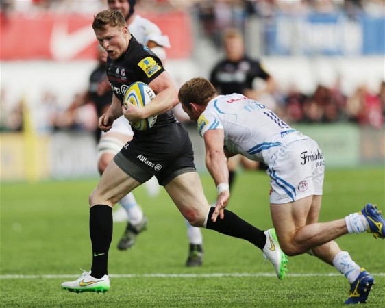 Closing in: Matt Jess (right) gets ready to tackle Ashton. (Photo: Action Images)