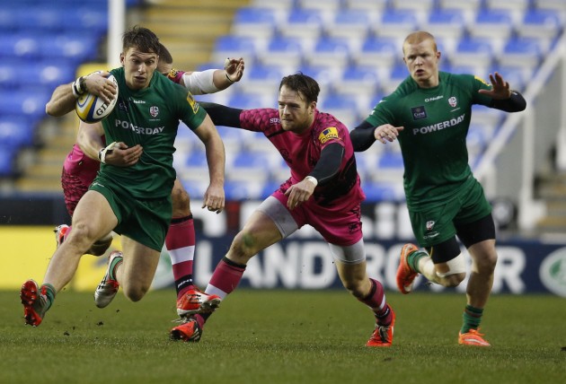 Dodgem: Alex Lewington  evades London Welsh tacklers