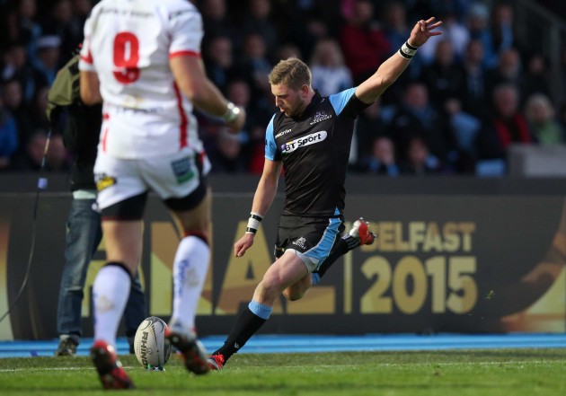 Unflappable Finn: Russell kicks the winning conversion. (Photo: Inpho)