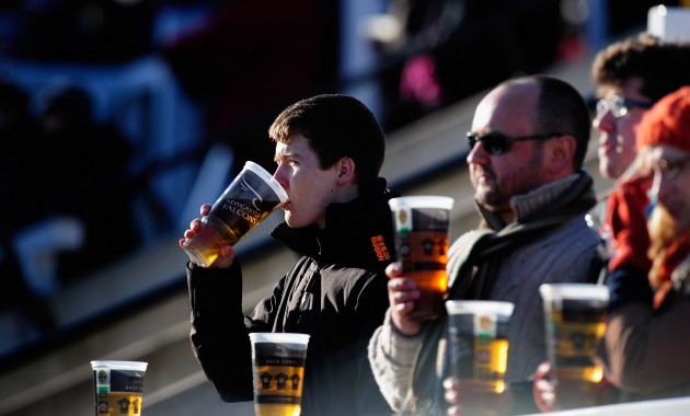 Few bevvies: Many rugby players like a drink as much as the fans