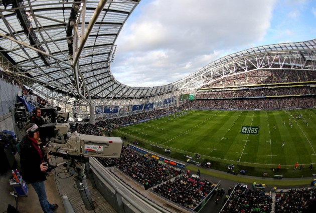 Changing channels: ITV will show Six Nations matches from the Aviva Stadium (Photo: Inpho)