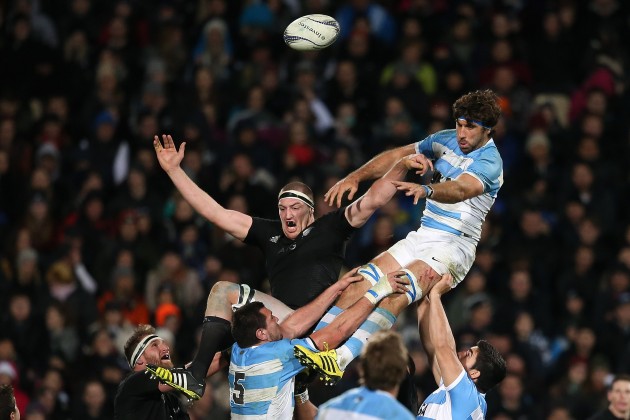 Challenged: Brodie Retallick goes up for lineout ball