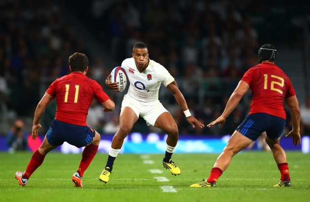 Star turn: Anthony Watson lit up Twickenham on the other wing