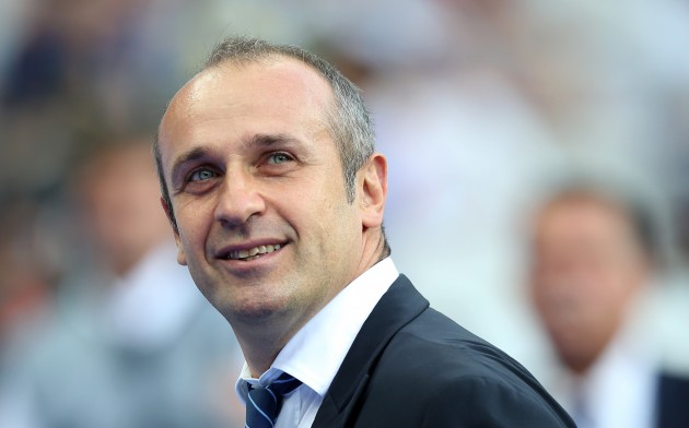 All smiles: Philippe Saint-Andre has seen his side play powerfully