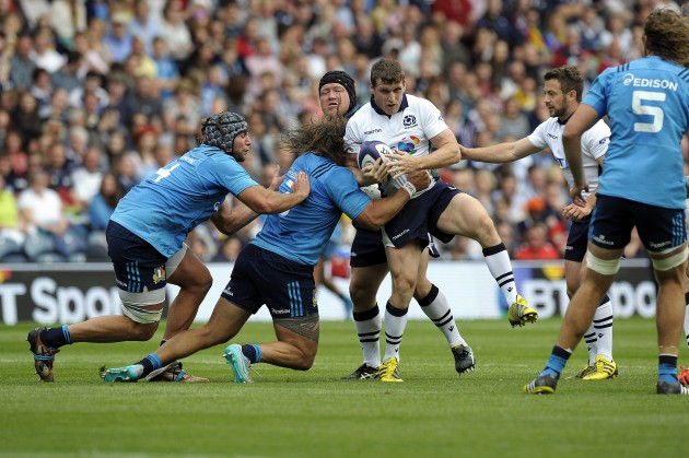 Struggling: Italy were easily beaten by Scotland last weekend