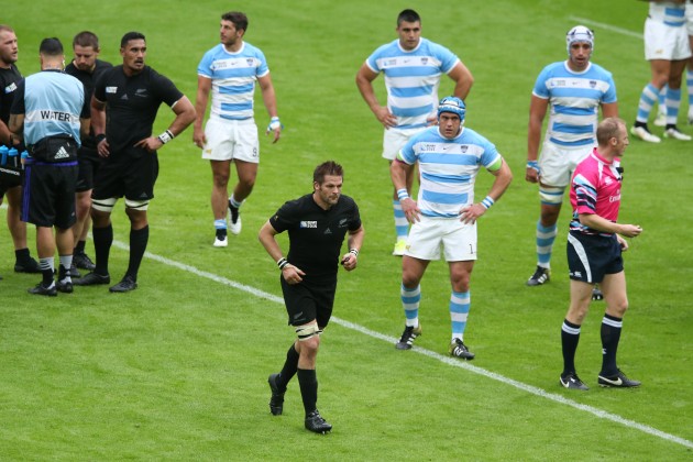 Not so mellow yellow: Richie McCaw got New Zealand's first yellow card