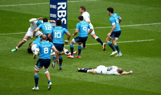 High profile: Mike Brown was out cold against Italy in the Six Nations