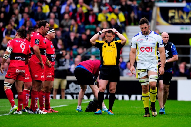 Switched on: Nigel Owens sends Jamie Cudmore for a Head Injury Assessment