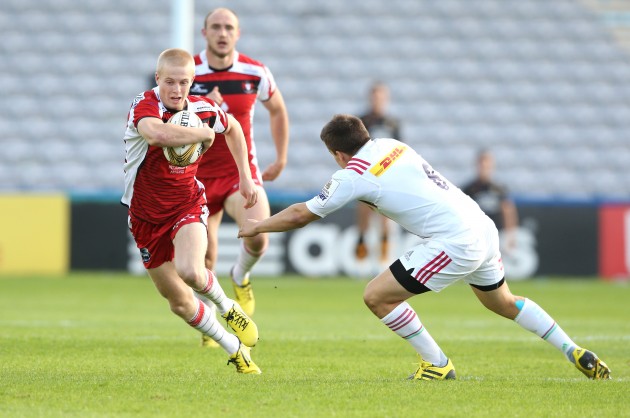 Big future: Mat Protheroe breaks during the Singha Premiership Rugby 7s