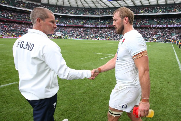 Stuart Lancaster and Chris Robshaw