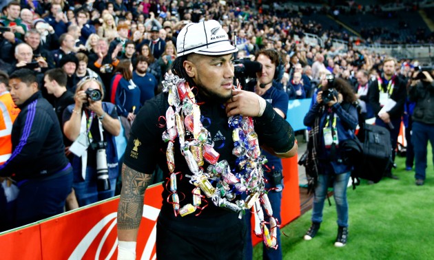 The centurion: Ma'a Nonu was the centre of attention after winning his 100th cap