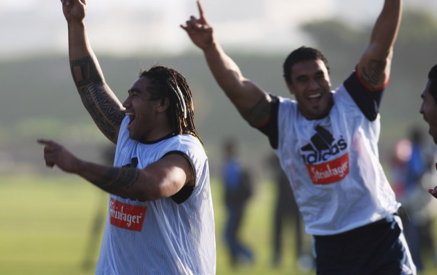 Young gun: Kaino with Ma'a Nonu and the All Blacks back in 2008
