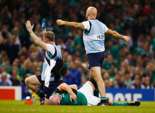 Captain down: Paul O'Connell's World Cup dreams were cruelly dashed by a hamstring injury ending his tournament (Photo: Getty)