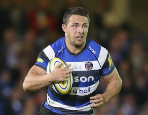 Will he stay, will he go? Sam Burgess in action for Bath. Photo: Getty images