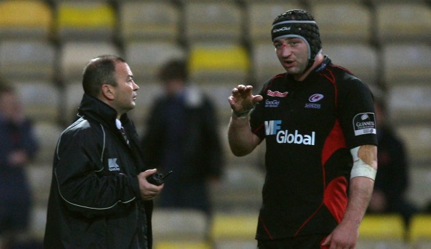 Double act: Eddie Jones and Steve Borthwick in discussions as Saracens back in 2008