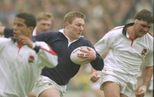 Gary Armstrong in action against England