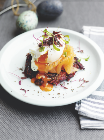 Poached egg, salmon & Rosti