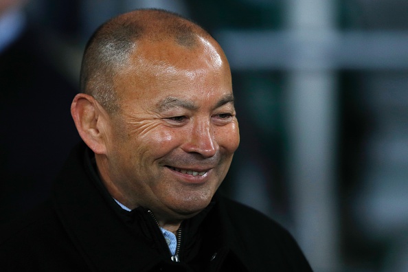 All smiles: Eddie Jones has plenty to be happy about.