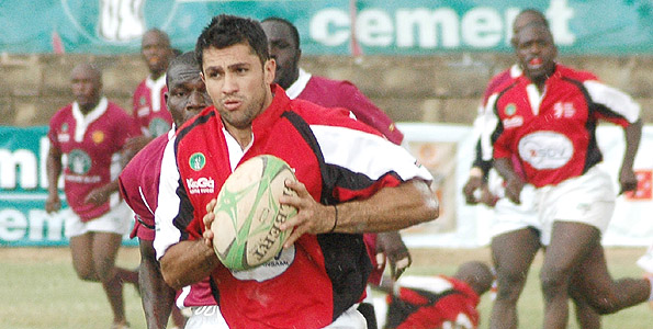 Chef Kiran Jethwa playing rugby