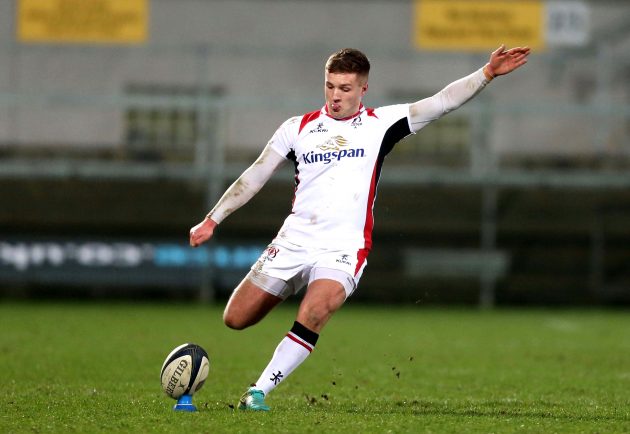On target: Johnny McPhillips in goal-kicking action for Ulster A.