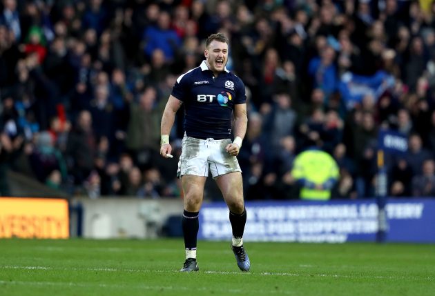Stuart Hogg celebrates
