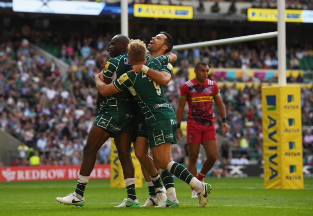 Topsy Ojo celebrates his try