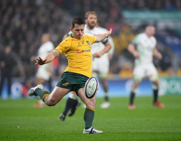 Wallabies fly-half Bernard Foley scores a half century of points