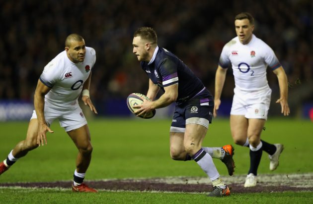 Six Nations Italy v Scotland Preview Stuart Hogg runs at England