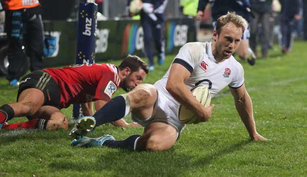 Chris Pennell scores for England v Crusaders, 2014