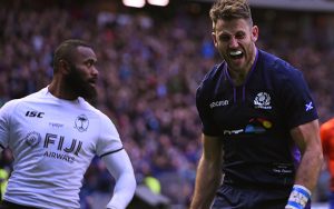 Tommy Seymour scores a hat-trick against Fiji